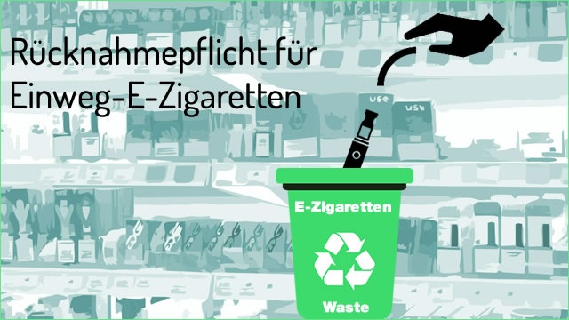 alle duitse vapeverkopers moeten wegwerpvapes innemen