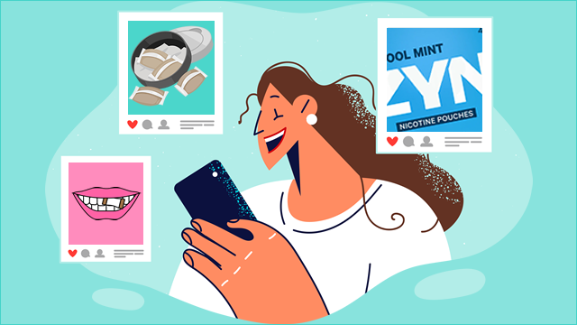 tiktok-videoos stimuleren gebruik nicotinezakjes