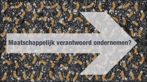 asfalt van peuken tabaksindustrie doet graag mee