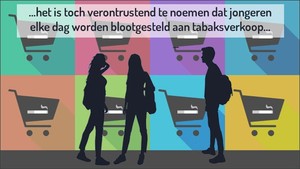 jongeren elke dag blootgesteld aan tabaksverkoop