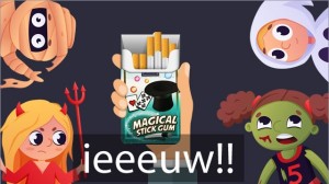 snoepsigaretten aangeprezen als nostalgisch retrosnoep